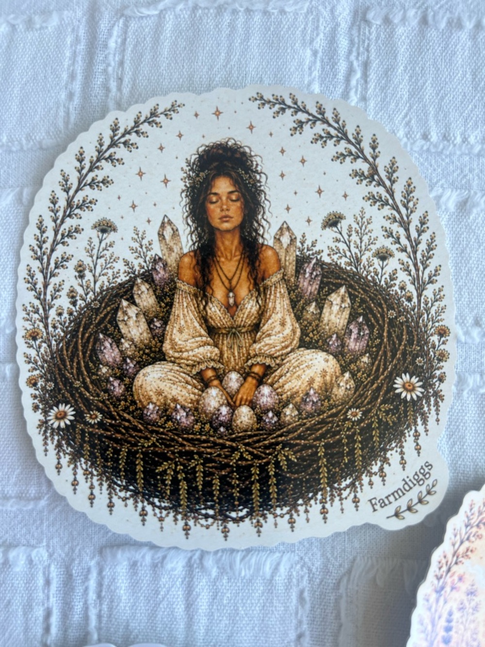 Bundle of 3 FarmDiggs Crystal Nest Goddess Vinyl Stickers Set of 3